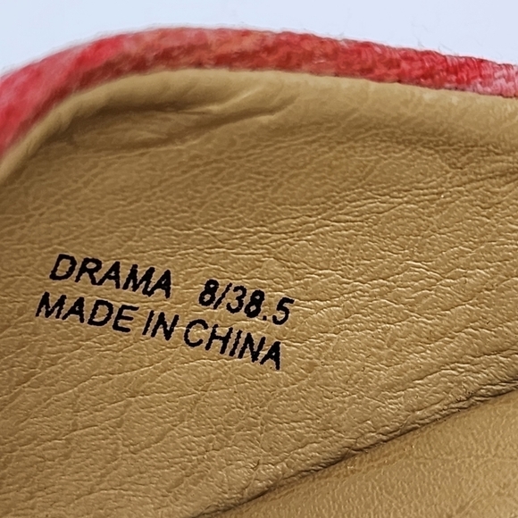 Chinese Laundry Drama Peep Toe 4" Heel Crossover Strap Wedge Size 8 - Picture 12 of 13